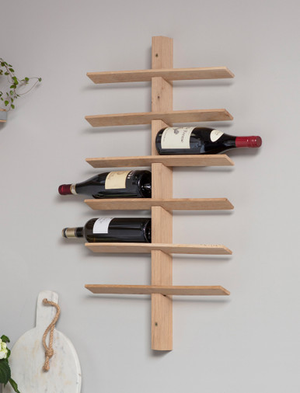 Hambledon Wine Rack (12 Bottles) - Oak Wood, Natural, Medium