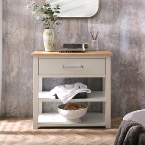 Milano Henley - Antique White 840mm Traditional Vanity Unit - with Classic T-Bar Chrome Handle