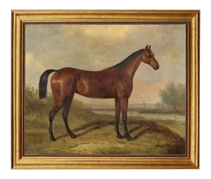 Folk Art Reproduction Oil Painting on Canvas in Solid Composite Frame by William Barraud