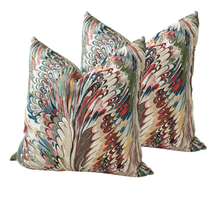 Lee Jofa Taplowin Spice and Leaf Pillows- a Pair