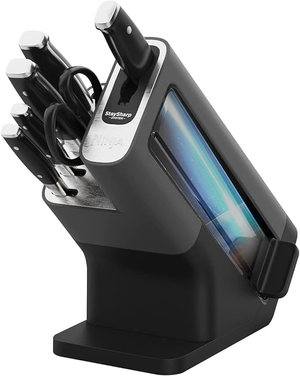 Ninja K32006UK Foodi Staysharp Knife Block With Integrated Sharpener 6-Piece Set Silver/Black