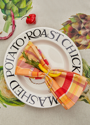 Seconds Black Toast Roast Chicken Large Dinner Plate, 10.5 Inch
