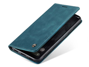 CaseMe Slim Synthetic Leather Wallet Case with Stand for Google Pixel 8 Pro - Teal