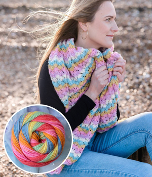 Colourwave Lace Shawl Colour Pack - Helter Skelter Colourway