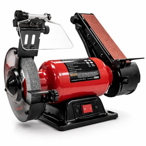 Lumberjack 150mm Bench Grinder with 50mm Belt Sander & LED Work 