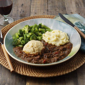 Beef & Dumpling Red Wine Stew