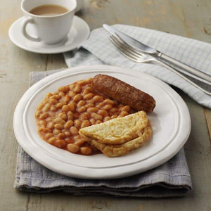 Sausage, Beans & Omelette