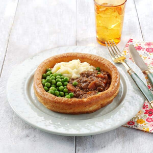 Savoury Minced Beef in a Yorkshire Pudding