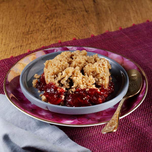 Plum & Cherry Crumble