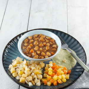 Soft & Bite-Sized Turkey in an Orange & Redcurrant Gravy