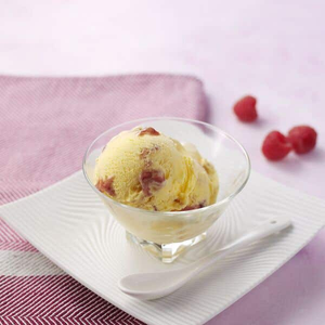 Raspberry Ripple in Clotted Cream Ice Cream