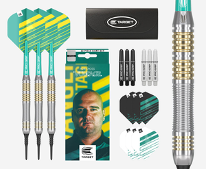Target Darts Rob Cross Brass 18G Pixel Tip Soft Tip Darts Set