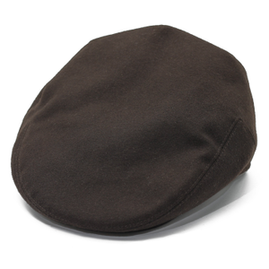 BROWN WOOL BLEND FLAT CAP