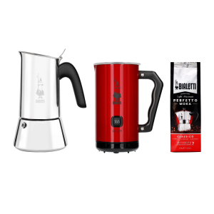 Zestaw  kawiarka Bialetti New Venus 6tz + Spieniacz + Kawa