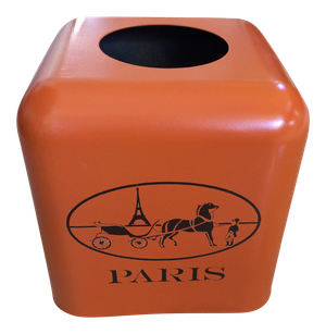French Hermès Inspired Orange Paris Equestrian Tissue Holder