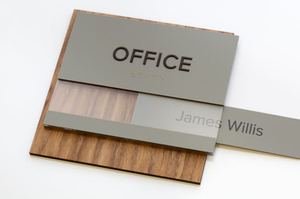 Legna Series Insert Signs -  ADA Braille Office Signs - Custom Text