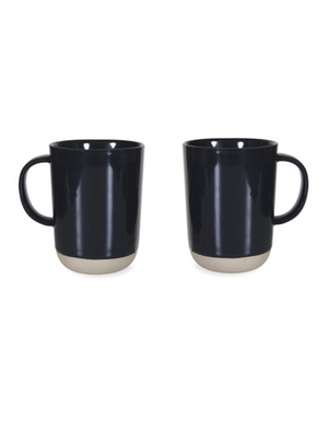 Holwell Tall Mugs - Ceramic, Carbon, Set of 2