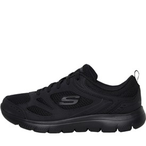 SKECHERS Womens Skechers Summits Suited Trainers Black/Black