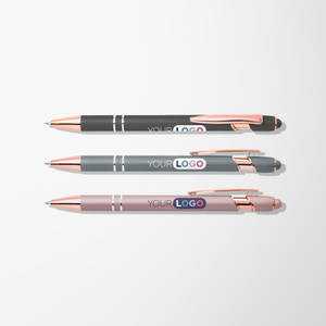 Full Color Mineral Alpha Pen with Rose Gold Trim