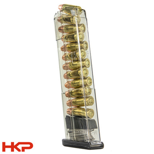 Glock 43 Magazine - 12 Round - 9mm - Translucent
