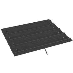 Outsunny Pergola Cover Roof, 2.86 x 2.45 m Retractable Sun Shade Top for 3 x 2m Pergola Frame, UV30+ Protected, Dark Grey