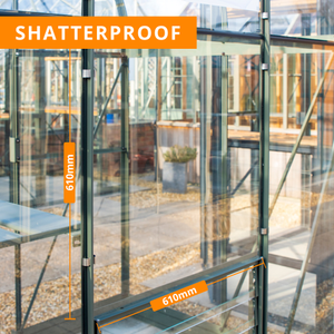 3mm 610mm x 610mm Shatterproof Greenhouse Window (2ft x 2ft) - Polycarbonate