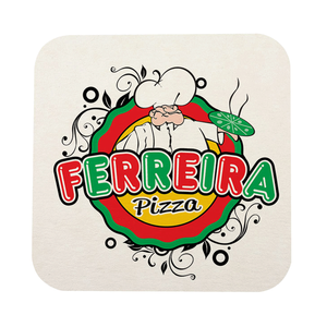 Full Color Process 40 Point Square Pulp Board Coaster