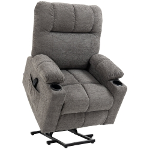 HOMCOM Electric Riser and Recliner Chair for Elderly, Power Lift Recliner Chair with Remote Control, Grey