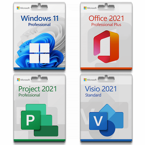 Microsoft Windows 11 Professional+ Microsoft Office 2021 Professional Plus + Microsoft Project 2021 Professional + Microsoft Visio 2021 Standard Lizenz für 3PC