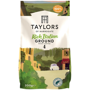 Taylors of Harrogate Rich Italian Ground Coffee Ground Dark Arabica 200 g