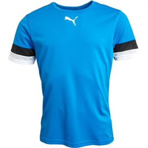 Puma Mens teamRISE Training Jersey Electric Blue Lemonade/Puma Black/Puma White