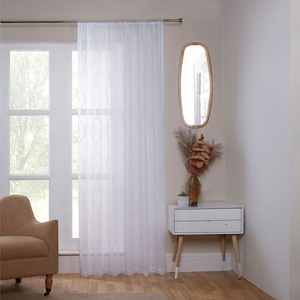 HEIDI EMBROIDERED ECO WHITE 140X228cm Voile 