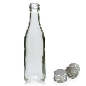 50ml Clear Glass Miniature Bottle With Aluminium Cap - Aluminum