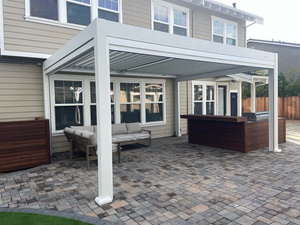 Weatherproof Pergola - Motorized Louver w/ Lighting
