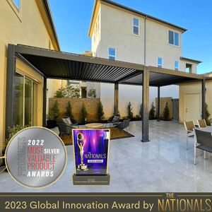 Villa Pergola System - Motorized Louver Pergola w/ Edge Lighting