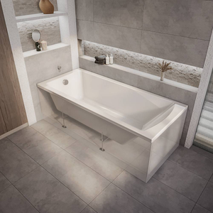 Milano Elswick - 1600mm x 700mm Modern Single Ended Standard Bath - without Panels