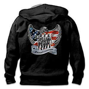 Veterans Pride Men's Hoodie Size Large (42-44)