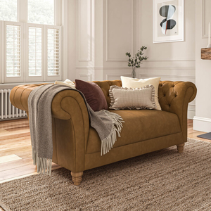 Montgomery 2 Seater Sofa in Brown Leather