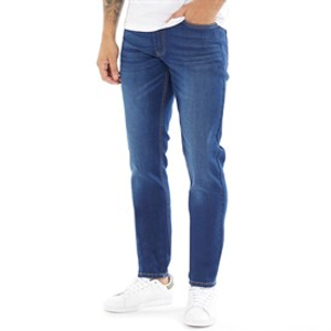 Crosshatch Mens Geforce Slim Fit Jeans Dark Wash