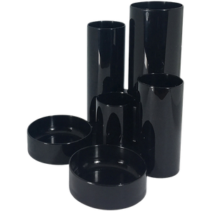 Deflecto Desk Organiser Plastic Black