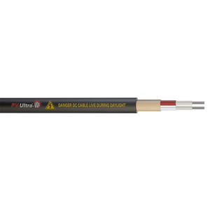 Doncaster Cables PV-ULTRA2C4.0 Solar Cable, Two Core, 4mm²,  Black Tuff Sheath