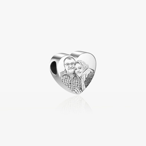Silver Photo Heart Charm