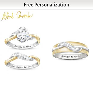 2-Carat Alfred Durante His & Hers Personalized Ring Set