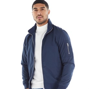 JACK & JONES Mens Mash Harrington Jacket Navy Blazer