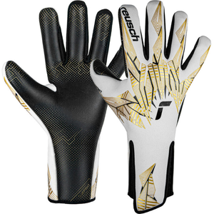 Reusch Pure Contact Gold X GluePrint Strapless  - White/Gold - 9.5