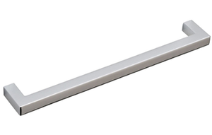 Square Cabinet Pull Handle 10 x 107 mm Polished Chrome Plate