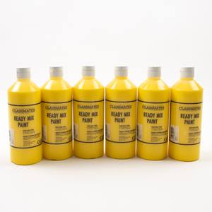 Classmates Ready Mixed Paint - Yellow - 500ml - Pack of 6