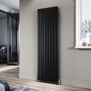 ELEGANT Black Double Panel Radiator 1800 x 544mm Modern Flat Panel Column Designer Radiator