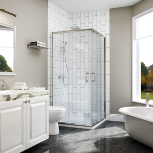 ELEGANT 900 x 900 mm Framed Corner Entry Square Shower Enclosure 6mm Tempered Glass Cubicle