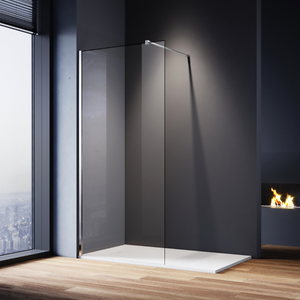 ELEGANT 800mm Walk-In Shower Panel 8mm Nano Glass Easy Clean Wetroom Shower Screen